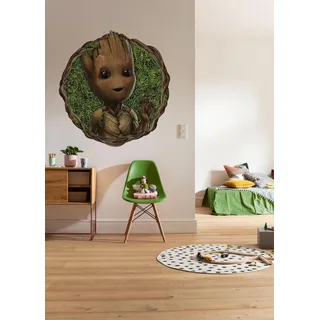 KOMAR Groot Little Twig - Größe 125 x 125 cm", rund und selbstklebend,