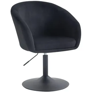 Svita Loungesessel Jamaika mit Armlehnen Samt , Schwarz , Textil , Oval , 59x95x59 cm , Wohnzimmer, Sessel, Polstersessel