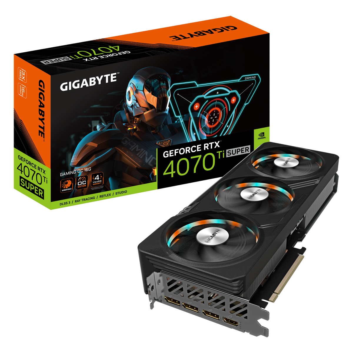 Bild von GeForce RTX 4070 Ti SUPER Gaming OC 16 GB GDDR6X GV-N407TSGAMING OC-16GD