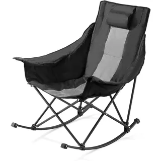 VEVOR Campingstuhl Beheizt 1030 x 920 x 950 mm, 3 Heizstufen, großer gepolsterter Klappstuhl, robuste Gartenstühle mit Tasche und Getränkehalter, Tragkraft 102 kg, tragbarer beheizter Stuhl für den Wintersport