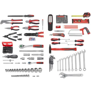 Meister Craft Werkzeugtrolley 156-tlg. Schwarz/Silber 35,0x19,0x47,0 cm