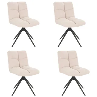 Home Deluxe Esszimmerstuhl drehbar 4er Set NODA - Creme