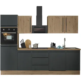kochstation Küchenzeile Florida 280 cm schwarz