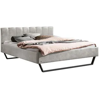 Hasena Polsterbett , Grau , Textil , Höhe ca. 22 cm , 180x200 cm , gepolstertes Kopfteil, in verschiedenen Größen erhältlich , Schlafzimmer, Betten, Polsterbetten