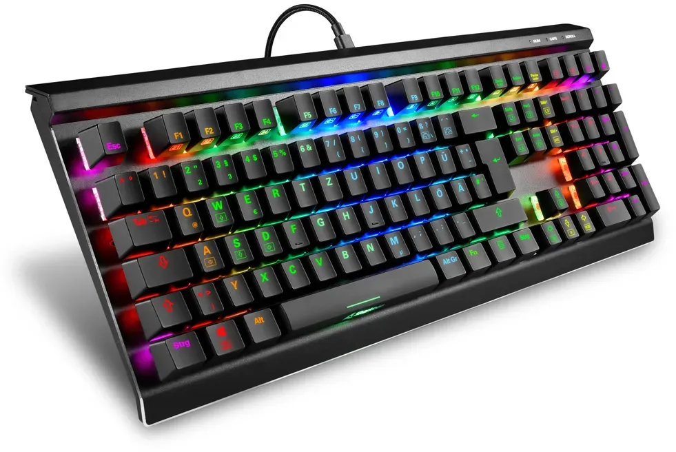 Bild von Skiller SGK40 Black, LEDs RGB, Huano RED, USB, DE (100008558)