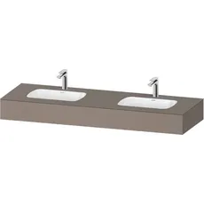 Duravit Qatego Einbauwaschtisch mit Konsole, 1600x550x170mm, Doppelwaschtisch, QA46950, Farbe: Basalt Matt