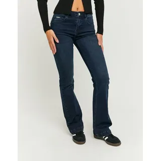 Bootcut-Jeans TALLY WEIJL "SPADEBOOTY", Damen, Gr. 40, N-Gr, denim blau, Denim/Jeans, Obermaterial: 90% Baumwolle, 8% Elastomultiester, 2% Elasthan, clean, bootcut fit lang, Jeans Bootcut-Jeans, Baumwollmischung, Mid Waist