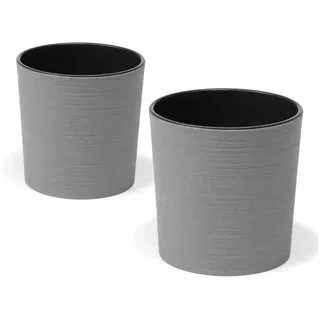 Lens Set 2-tlg. Ø 25 x 25,5 cm grau