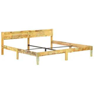 vidaXL Massivholzbett Altholz 200x200 cm - Braun