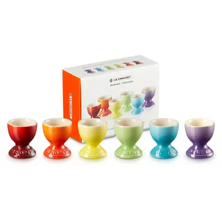 LE CREUSET Eierbecher-Set, 6-teilig, Je 5,8 cm, Steinzeug, Regenbogen, 79067008359030