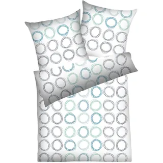 Dyckhoff Strichkreise Blau 155 x 220 cm + 2 x 80 x 80 cm