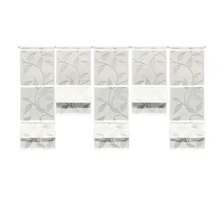 HOME WOHNIDEEN Magnetrollo RANA mit stangendurchzug, MAGNETROLLO SET,BAMBUSOPTIK,AUSBRENNER, weiß