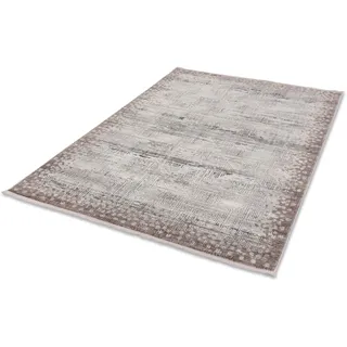 Teppich ASTRA "Vercelli 234 Kurzflorteppich", beige (beige, creme), B:160cm H:9mm L:230cm, Kunstfaser, Teppiche, Teppich, wollig weiche Oberfläche, mit Fransen, 3-D Effekt, Wohnzimmer