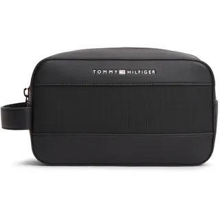 Tommy Hilfiger Herren Th Foundation Washbag Am0am14161 Kulturbeutel, Black (Black)