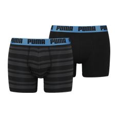 PUMA Heritage Stripe Boxer 2er Pack Schwarz Blau F018