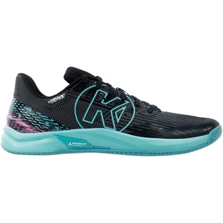 Kempa Attack Two 2.0 Handballschuh, Schwarz/Aqua, 44.5