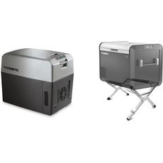 DOMETIC TropiCool TC 35FL - tragbare elektrische Kühlbox/Heizbox, 33 Liter, 12/24 V DC und 220-240 V AC & Kühlbox-Ständer - für Ihre Outdoor Camping-Küche: ✓sicher ✓hygienisch ✓rückenschonend