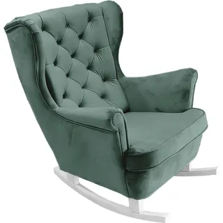 DomoHome Relaxsessel Armlehnensessel Armlehnen Fernsehsessel Loungesessel Polstersessel Couchsessel Armsessel Chair Wohnzimmersessel Ohrensessel | 102x81x95cm | Green_29853 - Grün