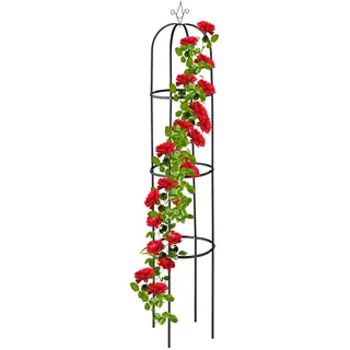 Relaxdays Obelisk 40 x 190 x 40 cm Schwarz