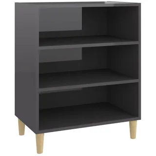 Sideboard Hochglanz-Grau 57x35x70 cm Holzwerkstoff - Grau