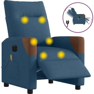 Massagesessel Elektrisch Blau Stoff - Blau