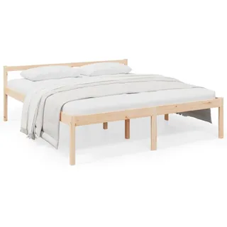 vidaXL Seniorenbett 180x200 cm Massivholz Kiefer - Braun