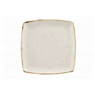 Churchill 6 x Teller flach eckig 26,8x26,8cm STONECAST barley white