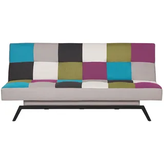 Beliani 3-Sitzer Sofa LEEDS in Bunt/Lila/Weiß - (W) 188 x (H) 85 x (L) 93 cm | Gr.: onesize