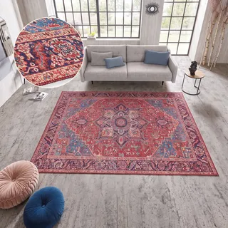 Teppich HANSE HOME "Amata" Gr. 3, rot, B:120cm H:5mm L:160cm, Polyester, Teppiche, Teppich, Orientalisch, Läufer, Vintage, Wohnzimmer, Schlafzimmer, Esszimmer
