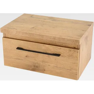 Badezimmer Badmöbel Unterschrank Schrank Waschbecken + Waschtisch klein 60 x 39 x 32 cm aufsatzwaschbecken gesetzt mit waschbeckenunterschrank badschrank Holz - Braun, Schwarz