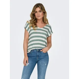 Only Onllira Life S/S V-Neck Top Chinois Grün M