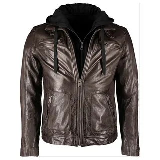 Lederjacke JCC "Lederjacke 40750", Herren, Gr. 52, braun, Obermaterial: 100% Lammleder LEL. Futter: 100% Baumwolle CO., Jacken Lederjacke