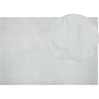Beliani Gharo Shaggyteppich 160 x 230 cm Grau/Silber