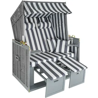 Tectake tectake® Strandkorb Sylt, 115 x 158 x 78 cm,