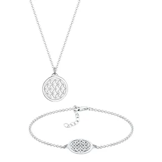 Elli Schmuckset Damen, Lebensblume in 925 Sterling Silber"