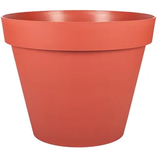 EDA - Blumentopf, rund, Toskana, Ø 30 cm, Volumen 10 l, Ø 29,5 x Höhe 24 cm, Orange Terra