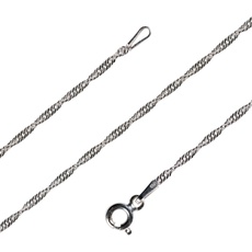 Avesano Singapurkette 925 Silber Damen (Breite 1,4 mm) Halskette Silberkette ohne Anhänger (Länge 60 cm) 101082-060