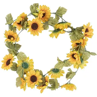 Ideen mit Herz | Sonnenblumen-Girlande | Sommer | Party-Dekoration | Geburtstag | 220 cm lang