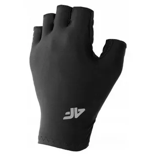 4F - Herren/Damen Uni Logo - Radfahrer-Handschuhe "FNK U122" Fingerlos PP3690 (XS) (Schwarz) - Schwarz