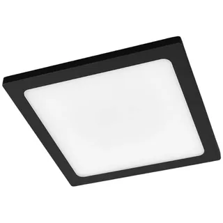 Lucande LED Deckenleuchten Mabella mit Bewegungsmelder (Modern) in Schwarz aus Aluminium (1 flammig,) - Außenleuchte für Garten Terasse Balkon & Haus Deckenleuchte