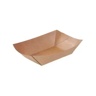 Greenbox Snackschalen, trocken & leicht fettige Speisen, braun, Umweltfreundliche Pappschalen für den Außer-Haus-Verkauf, 1 Karton = 1000 Stück, Fassungsvermögen: 400 ml