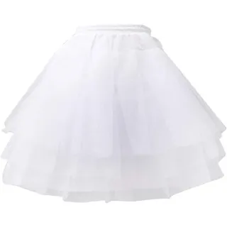 GUMEI Petticoat Damen Mädchen Einfarbig Ballett Tüll Kurzer Krinoline Petticoat Mehrschichtiges Ballkleid Unterrock Elastischer Bund Mit Verstellbarem Kordelzug