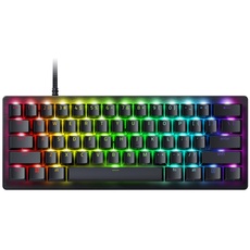 Razer Huntsman V3 Pro Mini - 60% analoge, optische E-Sporttastatur (Digitales Multifunktionslenkrad und dedizierte Steuertasten, Zweischichtige PBT-Tasten) SE-Layout | Schwarz