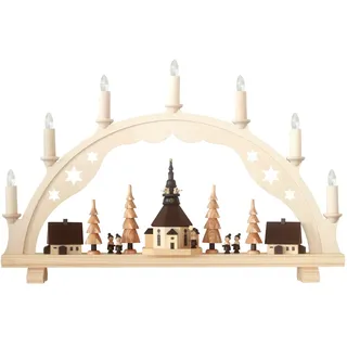 Schwibbogen Seiffener Kirche Leuchterbogen Erzgebirge 53cm NEU Seiffen Weihnacht