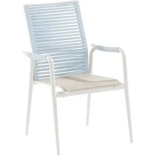 Niehoff Silla Hochlehner 61 x 63 x 95 cm grau/weiß/türkis