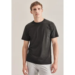 Pyjama SEIDENSTICKER "Schwarze Rose", Herren, Gr. S, schwarz, 100% Baumwolle, unifarben, Homewear-Sets Pyjama