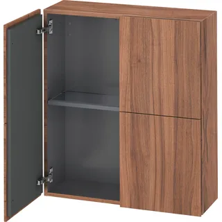 Duravit  L-Cube Halbhochschrank, 2 Türen, 700x243x800mm, LC116707979, Farbe: Nussbaum Natur Dekor
