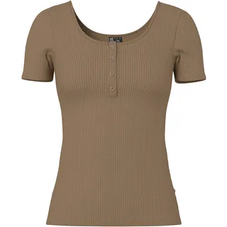 Pieces PCKITTE SS TOP NOOS BC Braun XL