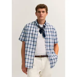 Bugatti Herren, Kurzarmhemd 9450-18337E | Modern Fit mit einem Karo-Muster
