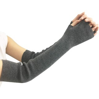 Amorar Damen Winter Handschuhe Gestrickte Armstulpen Kaschmir Armwärmer Lange Fingerlose Pulswärmer Hand-Stulpen Handwärmer Armhülse